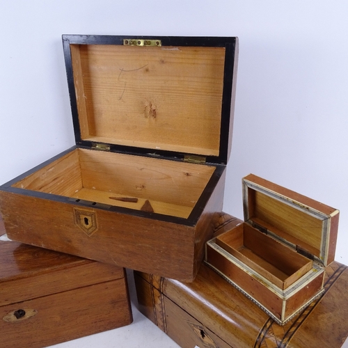 291 - Various jewellery and storage boxes, including walnut and mahogany (5)