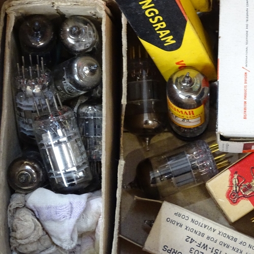 308 - Large quantity of radio valves, including Mullard, Pope etc