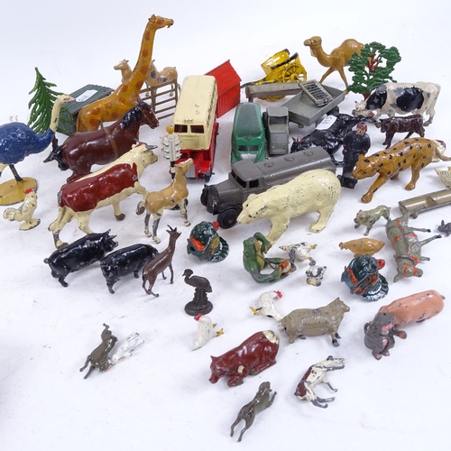 416 - Various Dinky Toy vehicles and Britains farmyard animals (2 boxes)