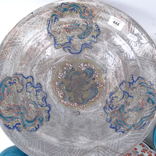 444 - Various Oriental ceramics, including Imari style plates and bowl, turquoise glaze vase etc