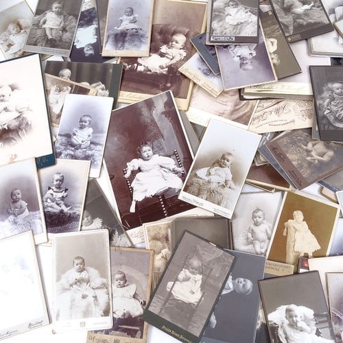 448 - A quantity of Victorian baby photographs