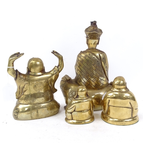 452 - 4 Chinese brass figural ornaments, largest height 26cm (4)