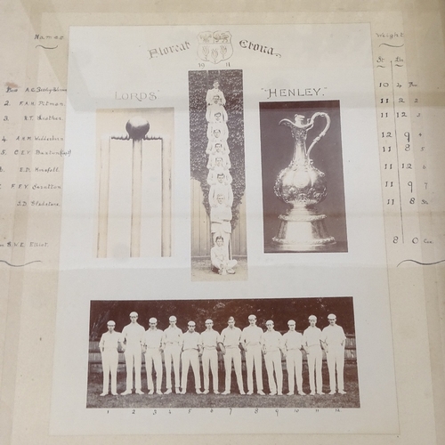 454 - Various early 20th century photographs, including 1911 cricket team photograph (3)