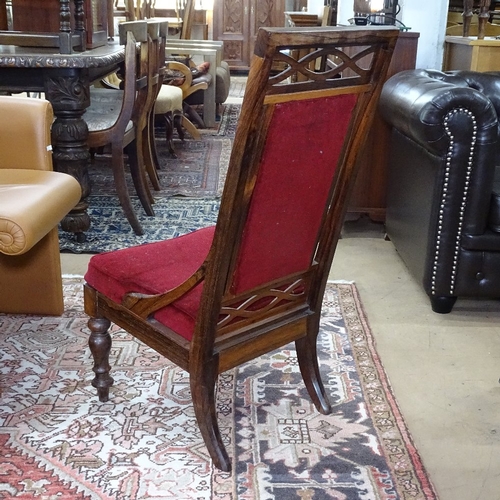 1364 - A 19th century rosewood nursing chair