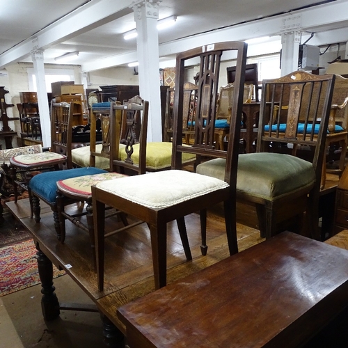 1407 - 7 various Victorian mahogany and marquetry inlaid chairs