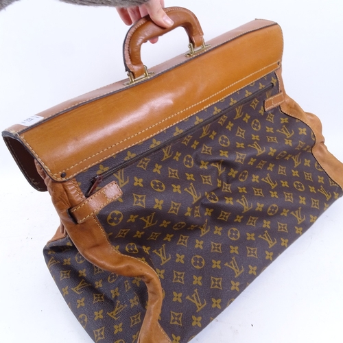 511 - A Louis Vuitton style travel bag, length 60cm