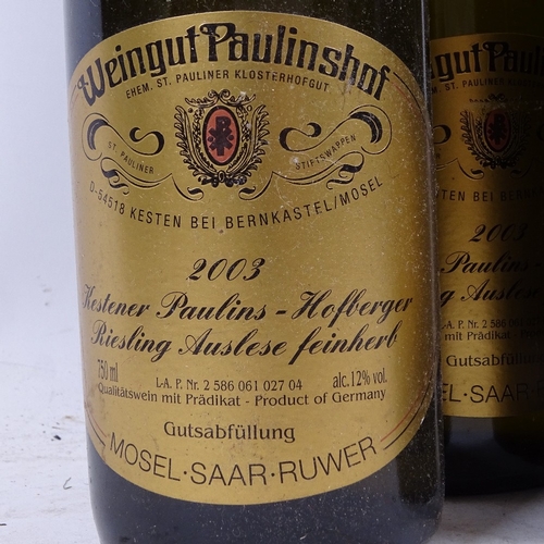 591 - 6 bottles of 2003 Weingut Paulinshof Bernkastel Mosel wine