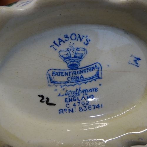 646 - Mason's Regency pattern dinner and teaware, including tureens and teapot etc