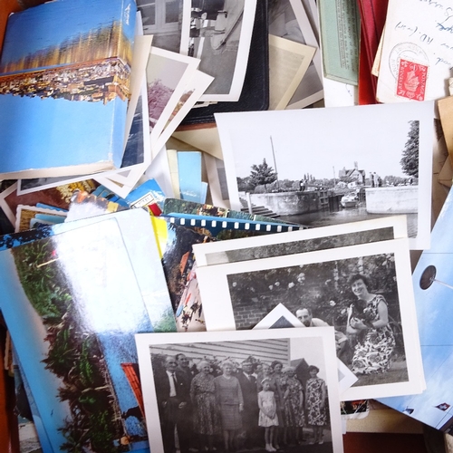 655 - A suitcase full of postcards and ephemera