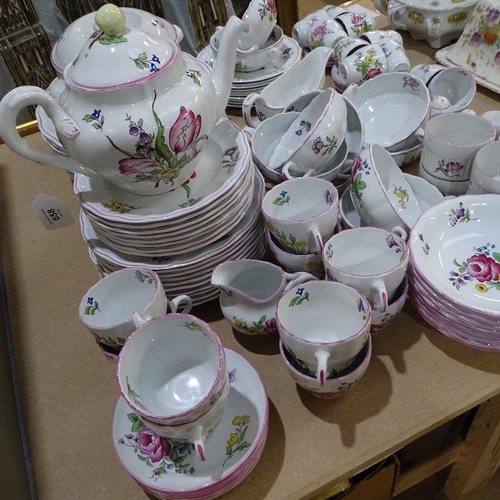 658 - Extensive Spode Marlborough Sprays pattern dinner service, with matching tea set and coffeeware, inc... 