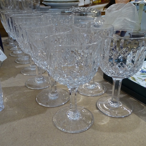 662 - A suite of Webb Crystal glassware, including 2 decanters