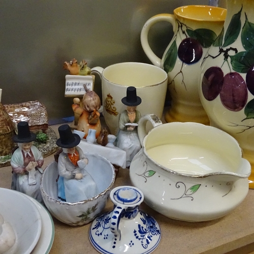 667 - Figures including Doulton, jugs etc