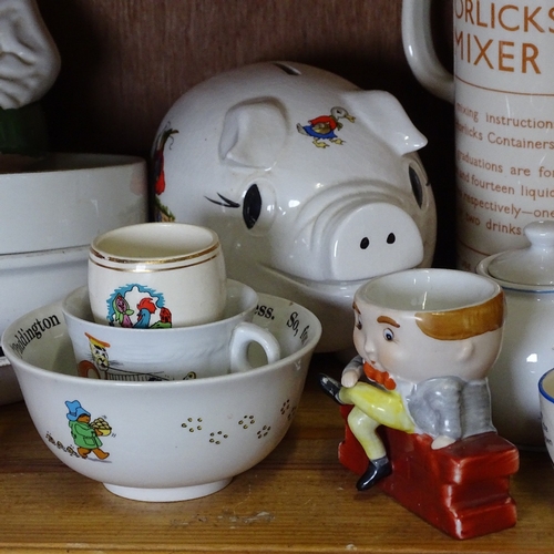 682 - Vintage nursery china, NatWest pigs etc