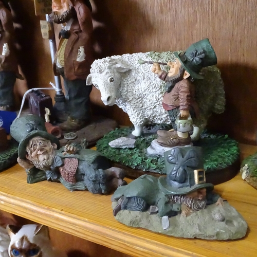 696 - Blarney Stone Enterprises figures, and other leprechauns etc, tallest 25.5cm