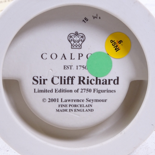 703 - Limited edition 2001 Coalport figure of Sir Cliff Richard, 21cm, boxed with certificate