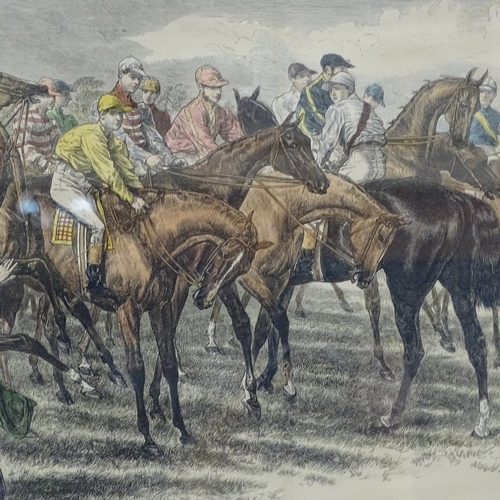 895 - 19th century hand coloured print, the Derby - at the starting post, image 11