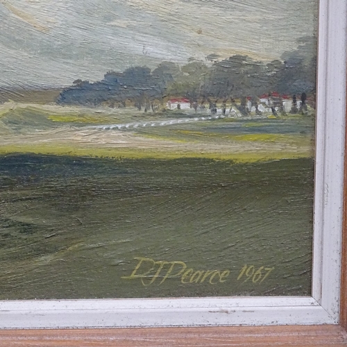 909 - D J Pearce, oil on board, Corbiere Light, signed and dated 1967, 30cm x 40cm, framed