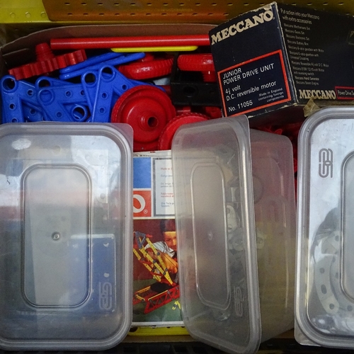 729 - Box of Meccano and Scalextric track