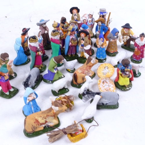 753 - A collection of miniature painted Nativity figures