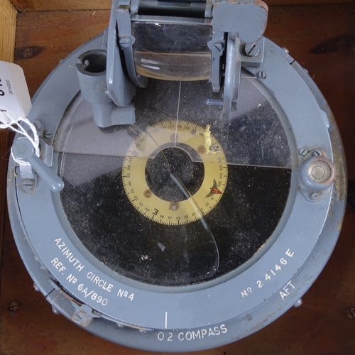 812 - A wooden-cased gimballed bomber compass, type 02A