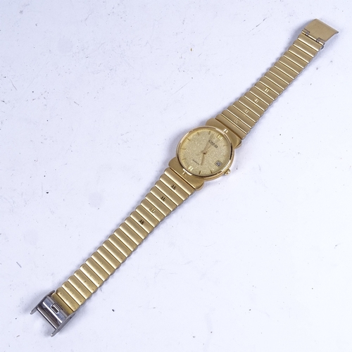 1056 - ROAMER - a gold plated quartz wristwatch, with original box, working order