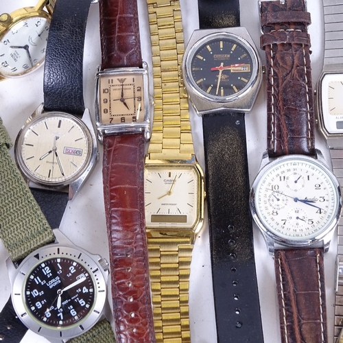 1060 - A collection of mixed gent's wristwatches, to include Lorus, Seiko etc