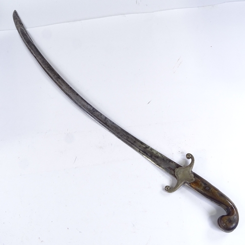 131 - A 19th century Russian sabre with horn-mounted handle