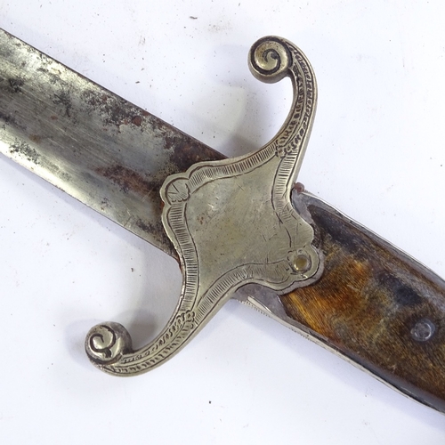 131 - A 19th century Russian sabre with horn-mounted handle