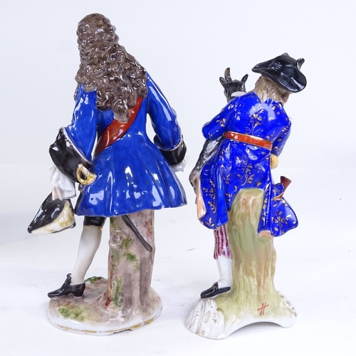 274 - 2 19th century German porcelain figures, largest height 20cm (2) (A/F)