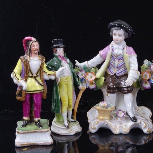 277 - A group of Continental miniature porcelain figures, largest 8cm (9) (A/F)