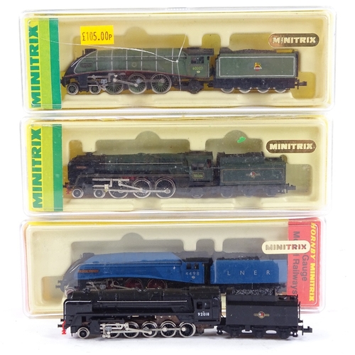 354 - 4 Hornby Minitrix N gauge model railway locomotives, boxed