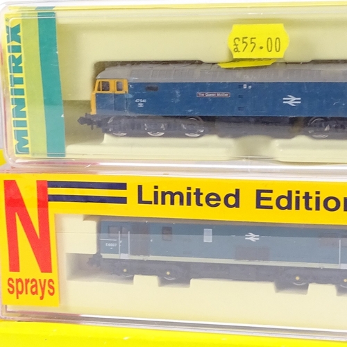 355 - 6 Hornby Minitrix and Nsprays N gauge locomotives, boxed (6)