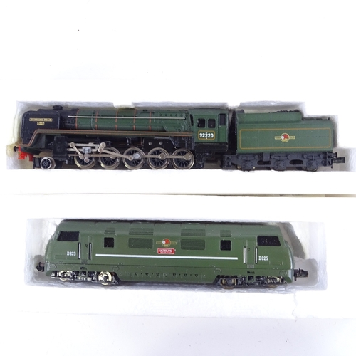 355 - 6 Hornby Minitrix and Nsprays N gauge locomotives, boxed (6)