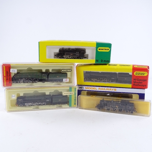 358 - 6 various Minitrix and other N gauge model railway locomotives