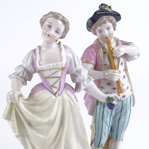 470 - Pair of Meissen porcelain country figures, height 20cm