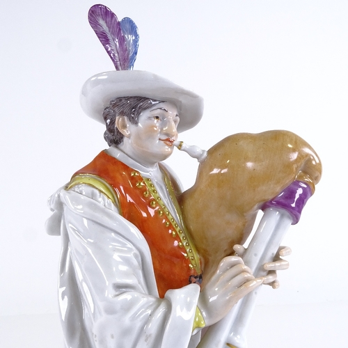 471 - Meissen porcelain figure, Piedmont Piper, early 20th century, height 27cm