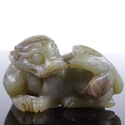 531 - A Chinese carved jade kylin, length 5.5cm