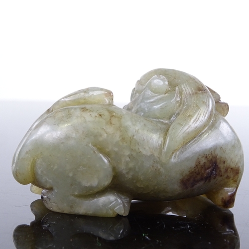 531 - A Chinese carved jade kylin, length 5.5cm