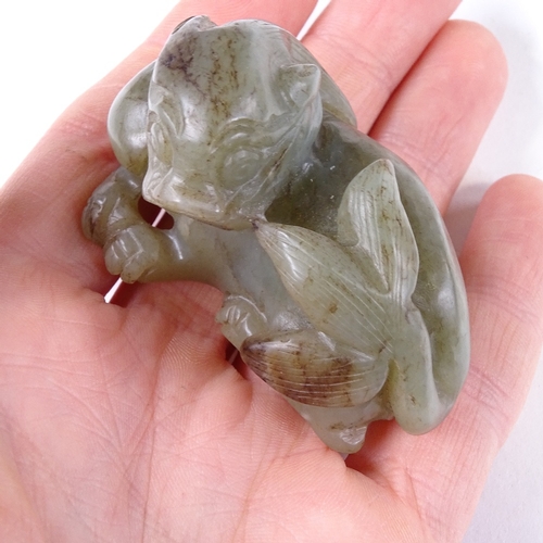 531 - A Chinese carved jade kylin, length 5.5cm