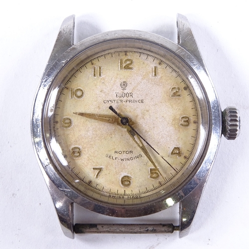 1002 - TUDOR - a Vintage stainless steel Oyster Prince Rotor self-winding automatic wristwatch head, ref. 7... 