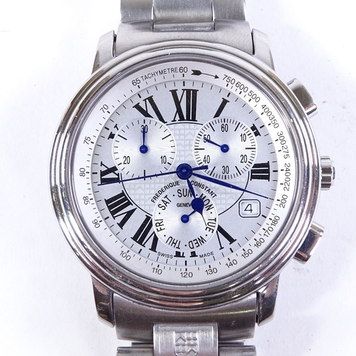 1010 - FREDERIQUE CONSTANT - a stainless steel Persuasion quartz chronograph wristwatch, ref. FC-287x3P5/6,... 