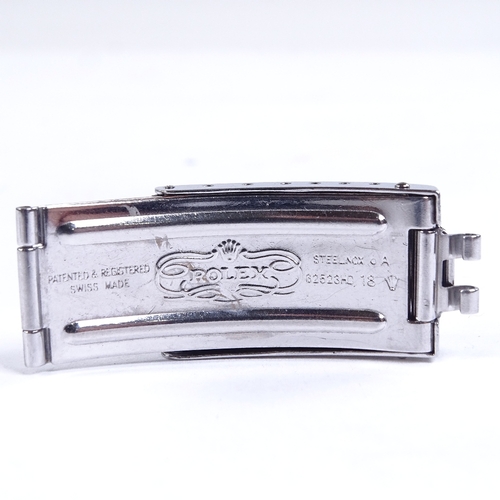 1019 - ROLEX - a steel Jubilee watch strap clasp, ref. 62523HC 18, 2 bi-metal end links, model no. 455B, an... 