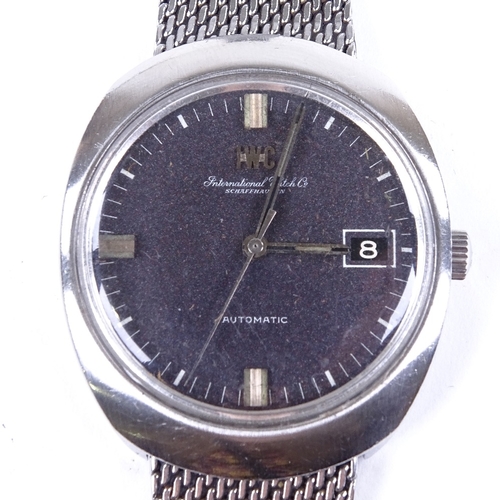 1023 - INTERNATIONAL WATCH CO (IWC) - a Vintage stainless steel Schaffhausen automatic wristwatch, circa 19... 