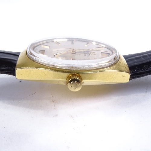 1046 - OMEGA - a Vintage gold plated De Ville automatic wristwatch, ref. 166.051, circa 1960s, silvered dia... 