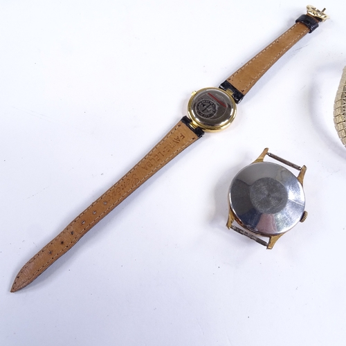 1056 - 4 various wristwatches, including Smiths Astral, National 17, Favre-Leuba and Rotary, only Smiths cu... 