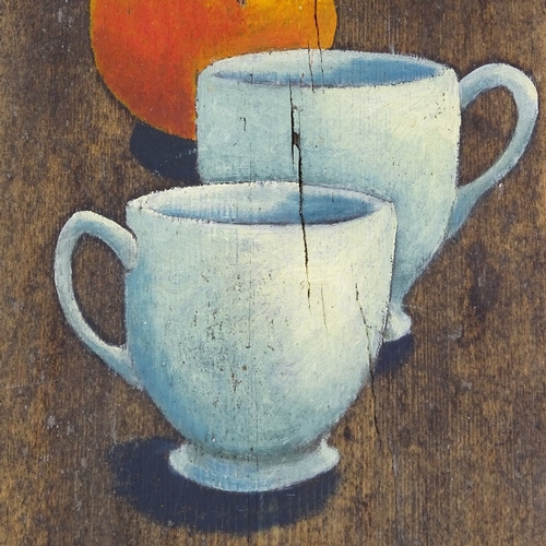 2008 - Jane Sybilla Fordham, oil on wood plank, still life, 27.5