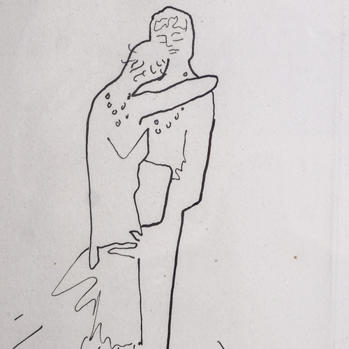 2042 - Jean Cocteau, etching, le bal, from an edition of 220 copies, 1953, plate size 8.25