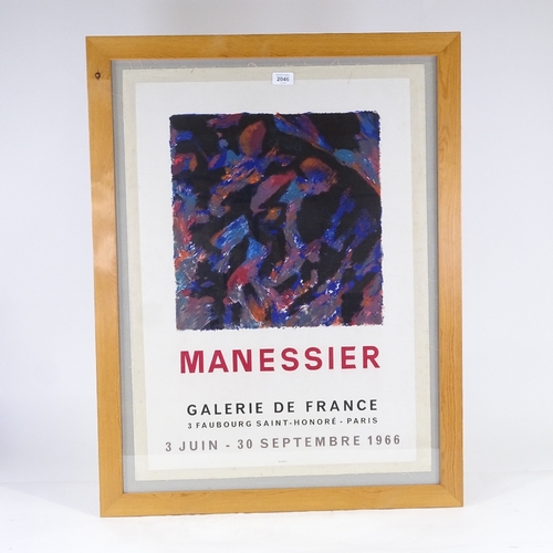 2046 - Alfred Manessier, lithograph, Exhibition poster, 1966, sheet size 28