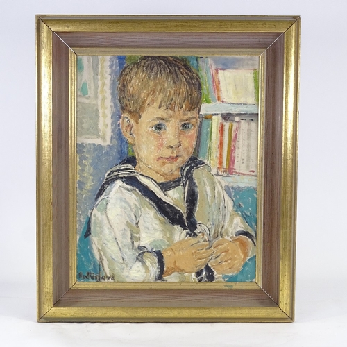 2053 - Harry Rutherford (1903 - 1985), oil on canvas, portrait of a boy in a sailor suit, signed, 20