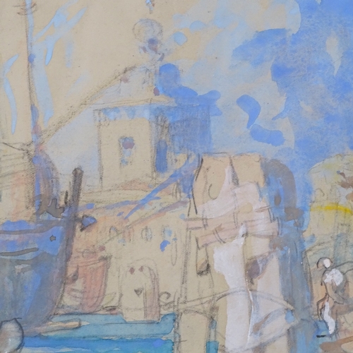 2055 - Frank Brangwyn (1867 - 1956), watercolour, scene in Venice, signed, 9.5